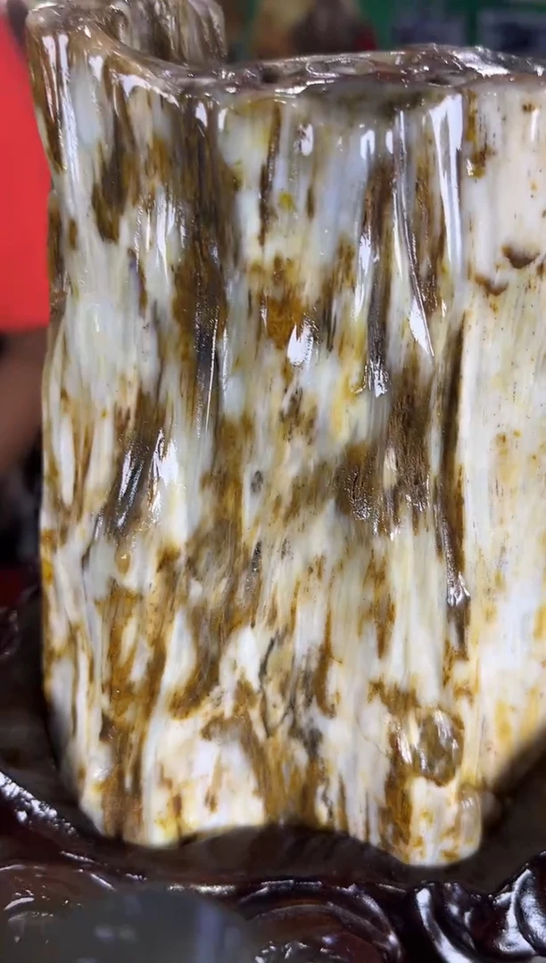 缅甸天然树化玉摆件