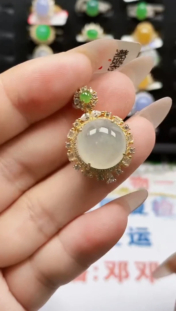 银S925镶嵌戒指翡翠0651