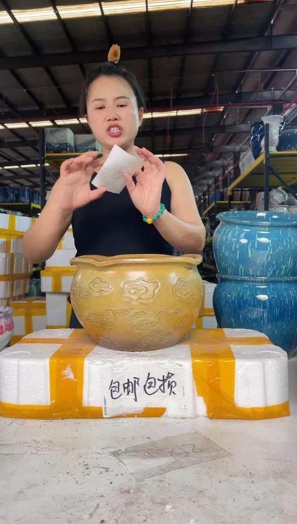 宜兴紫砂粗陶花盆24/15