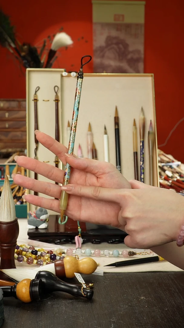 133号孤品高货毛笔链接 清水试笔 蘸墨不退