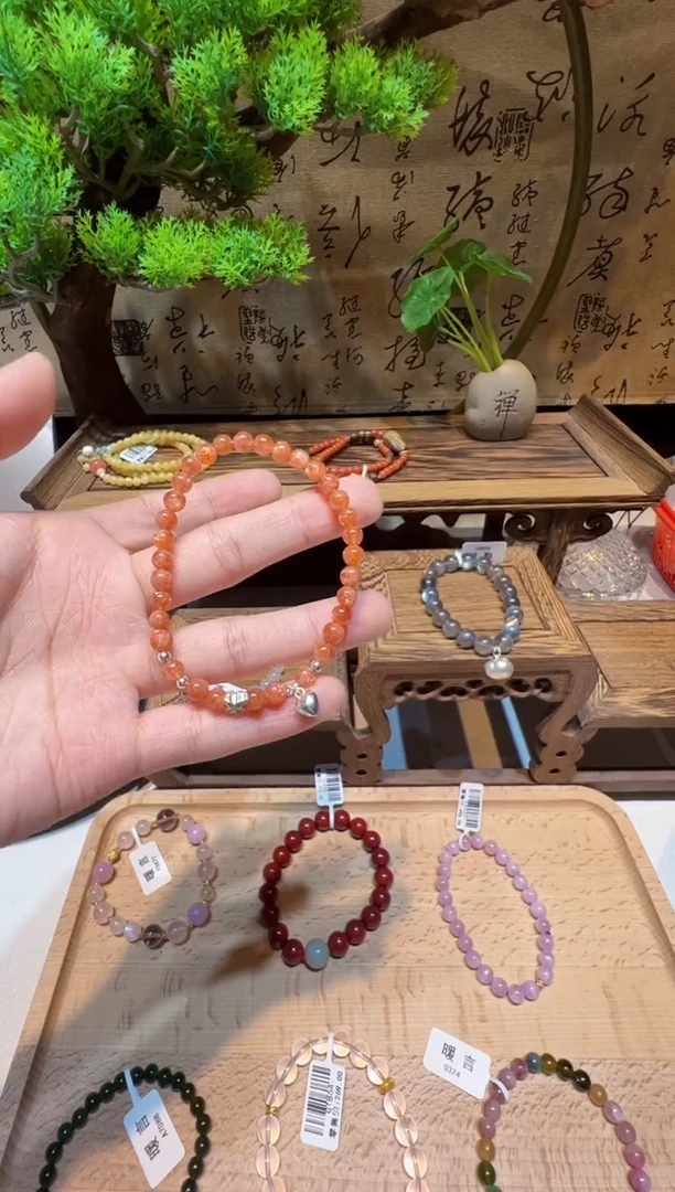 未镶嵌手串长石手饰@@
