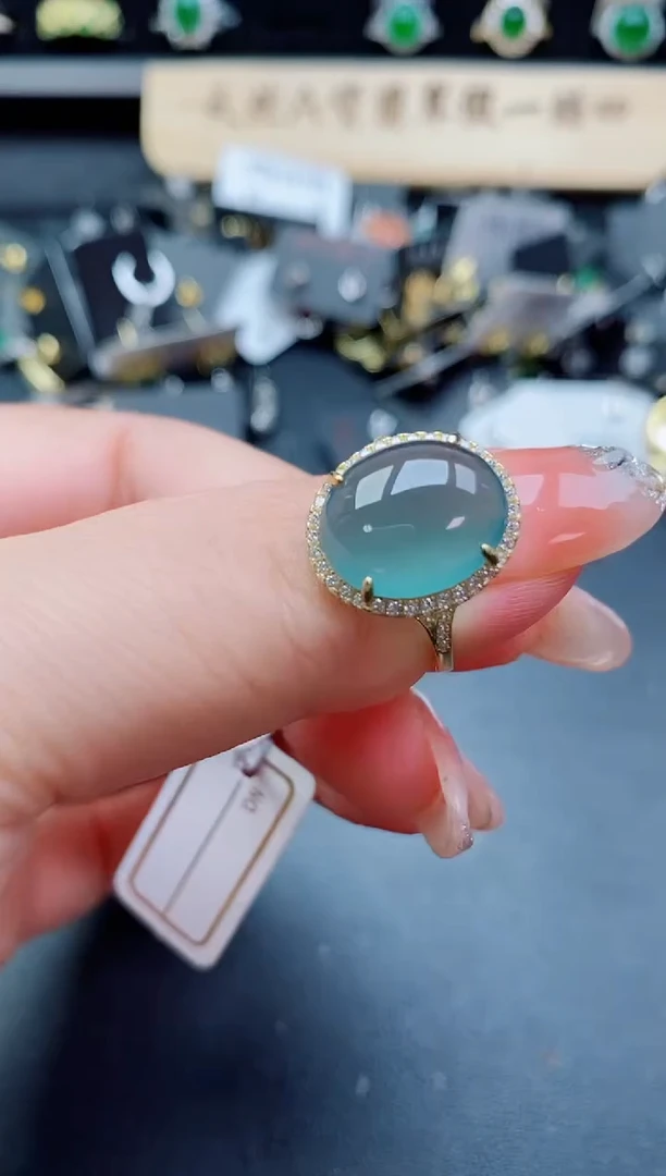 银S925镶嵌戒指翡翠680