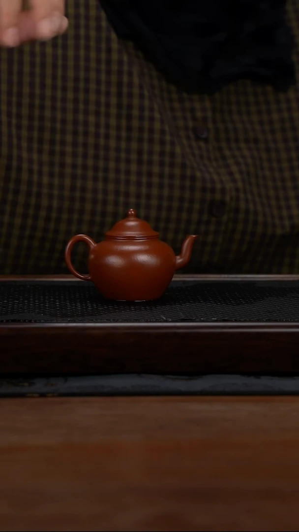 茶壶紫砂120cc原矿小煤窑朱泥笠帽宫灯3