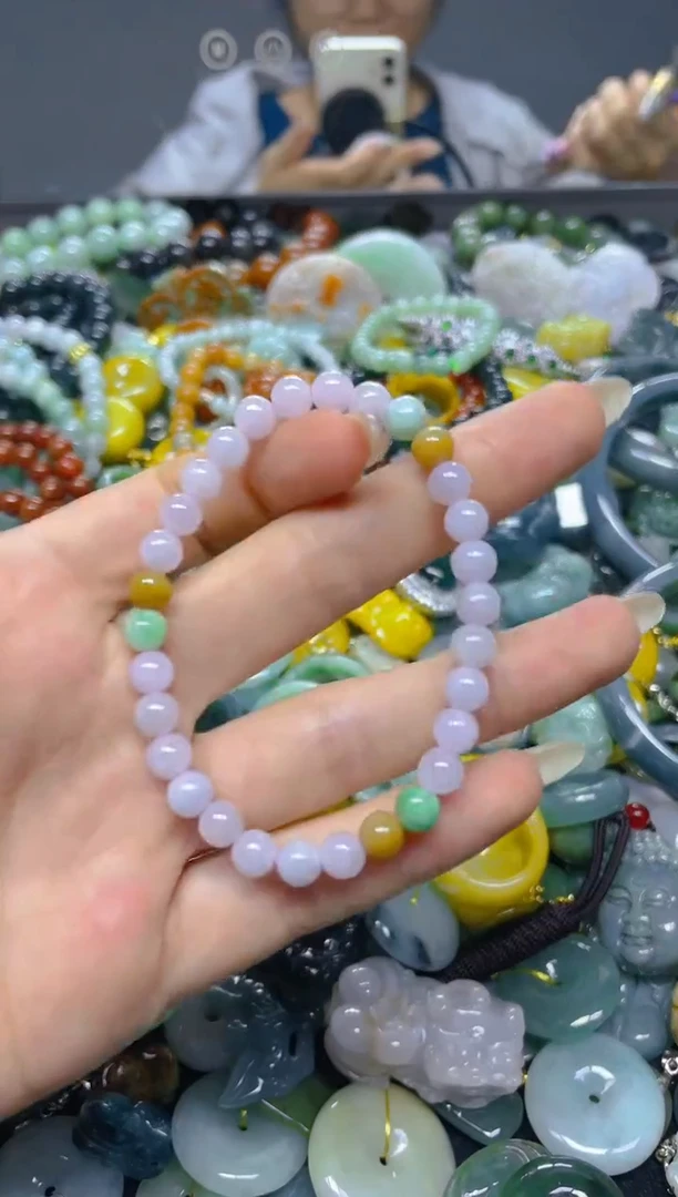 颈饰未镶嵌翡翠5MM/ L /翡翠A货，一件也是批发价