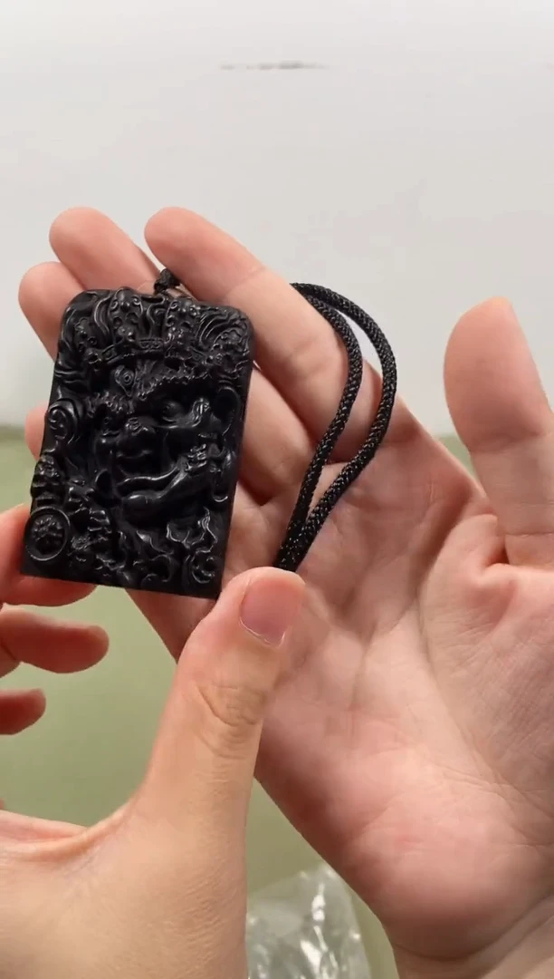 东非黑黄檀（紫光檀）木头款紫光檀大黑天牌子