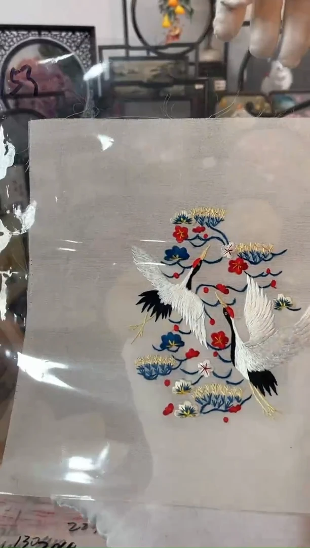 织绣纯手工苏绣双面绣绣布153
