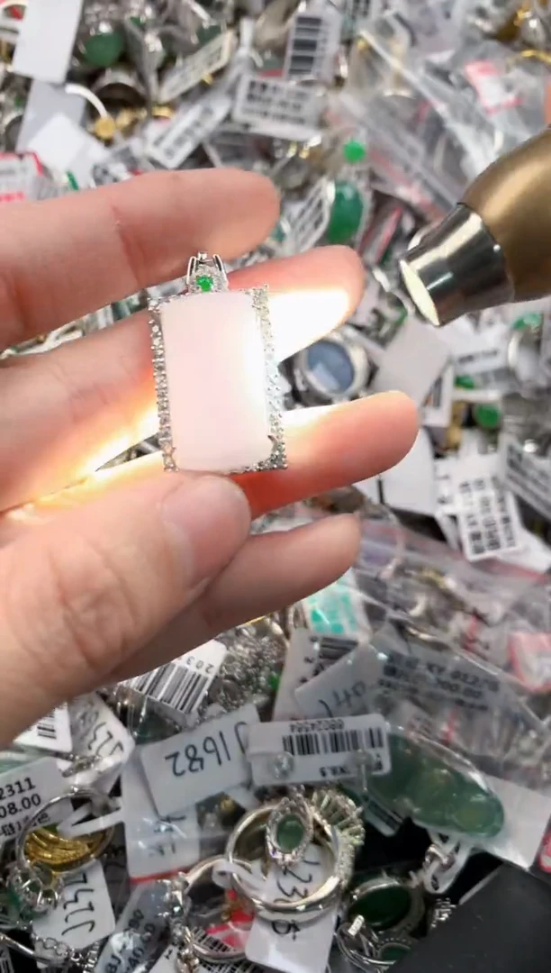 银S925镶嵌戒指翡翠333   8