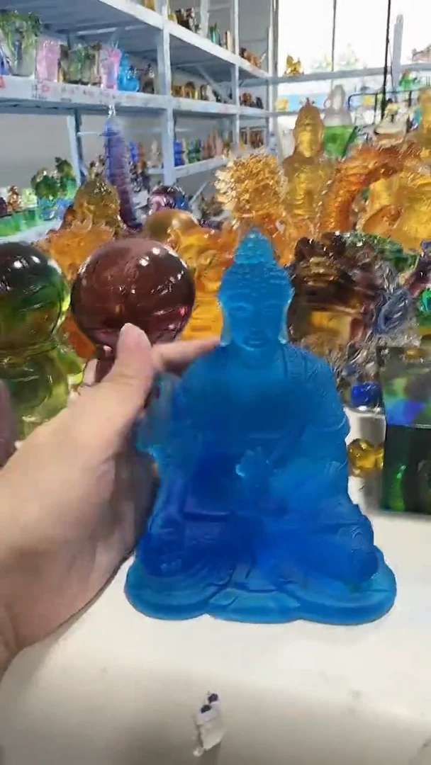 手工艺品琉璃231 药师佛 古法琉璃  微瑕介意勿拍 不退不换