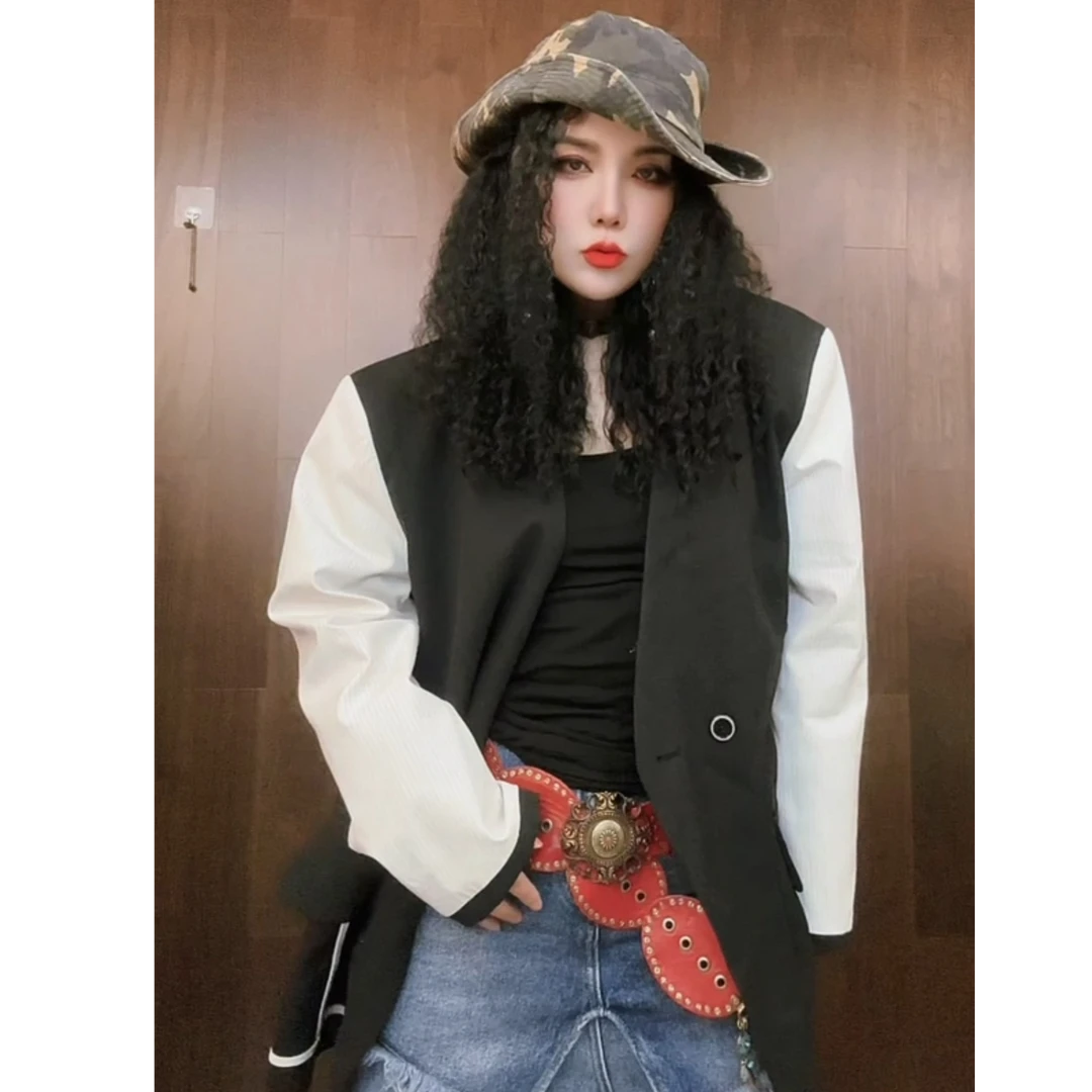 2025早春款新款定制拼接西服外套