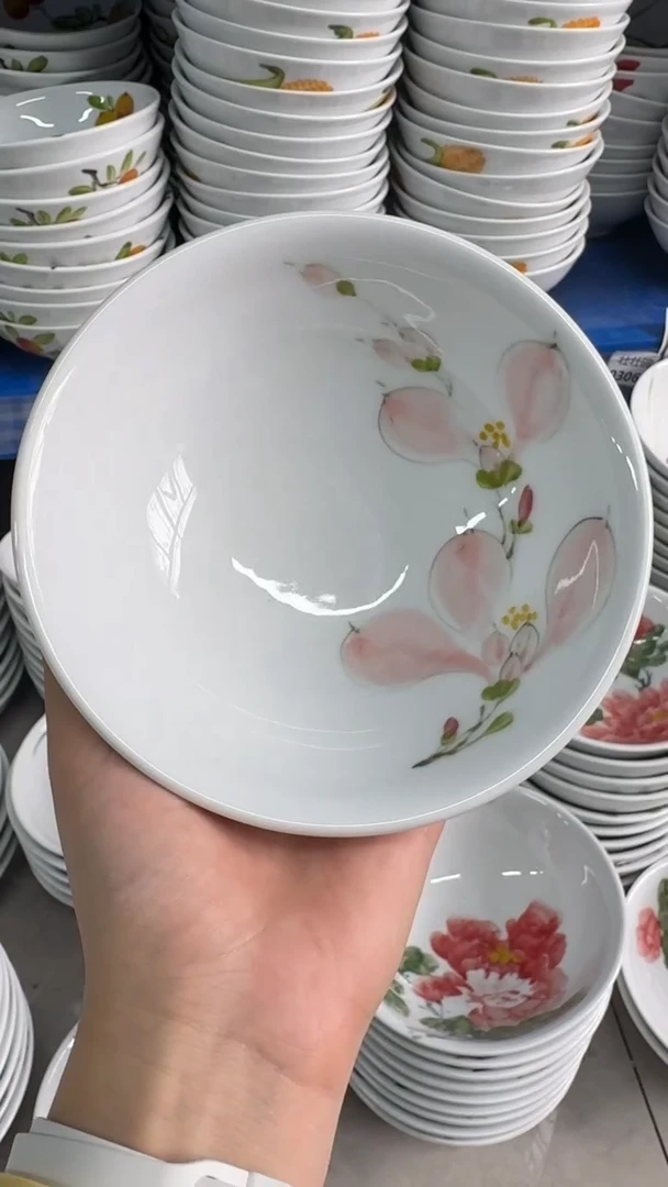 瓷片景德镇陶瓷食品级手绘釉中彩-壮壮碗