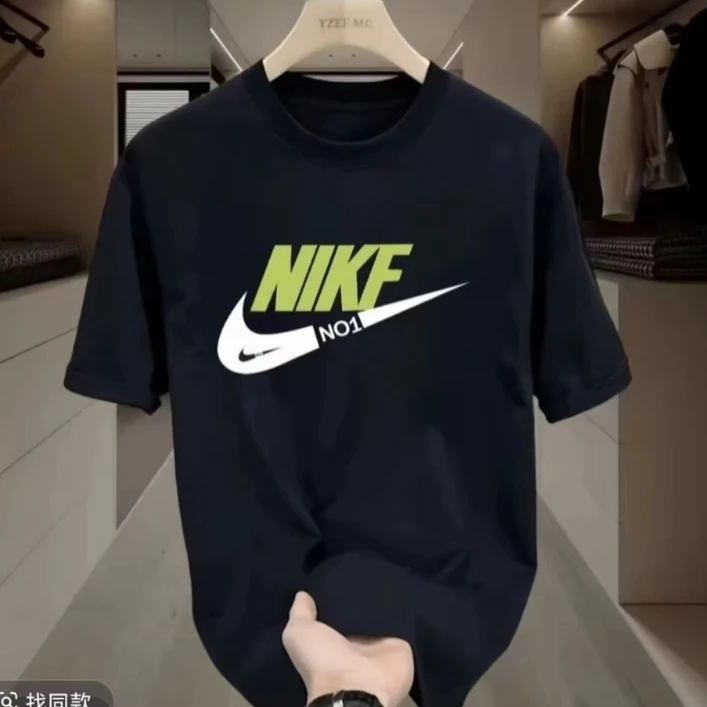 [一折清仓]2025新款时尚纯棉圆领情侣款潮流百搭气质T恤短袖