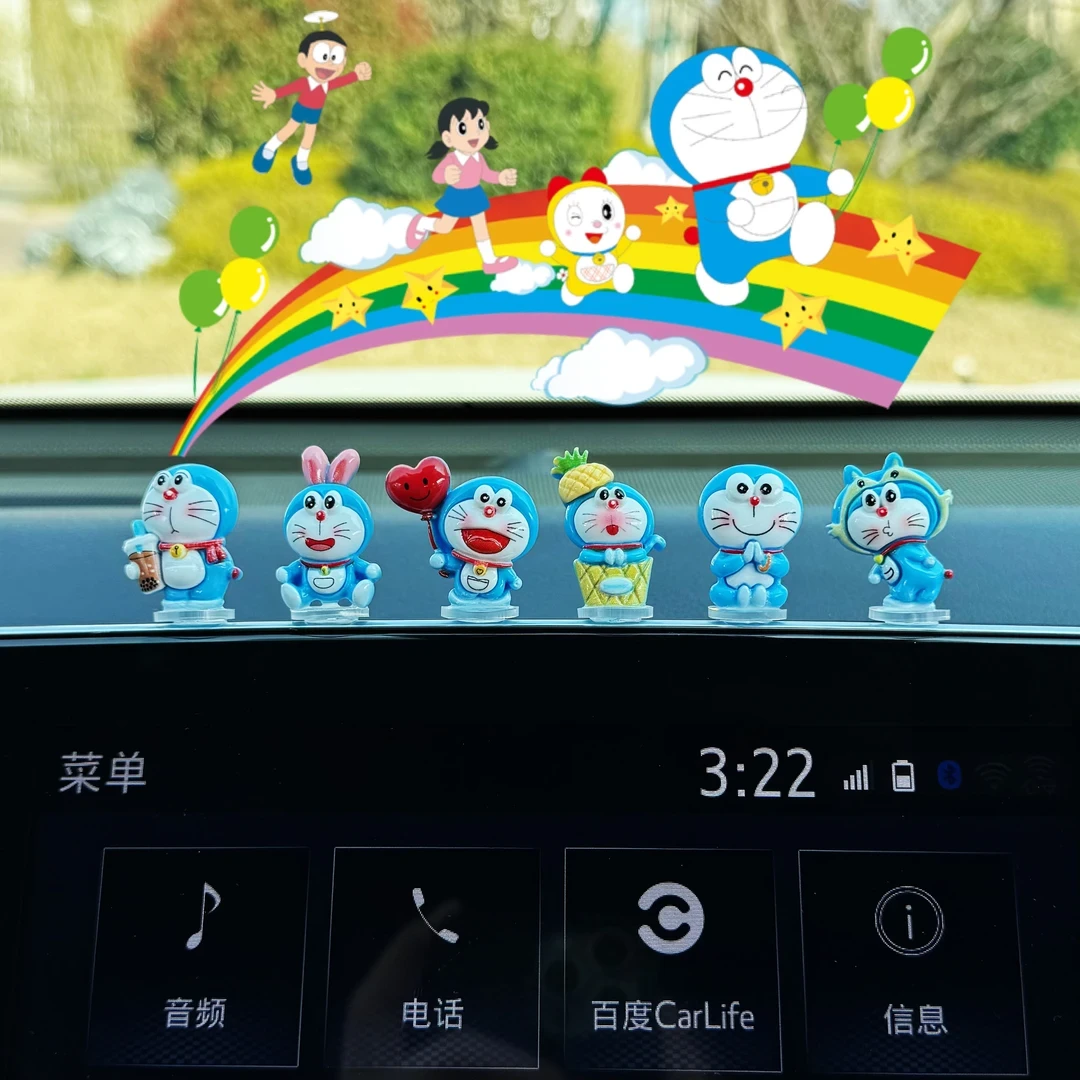 哆啦A梦车载摆件汽车电动车装饰品小摆件车内饰品汽车中控台装饰