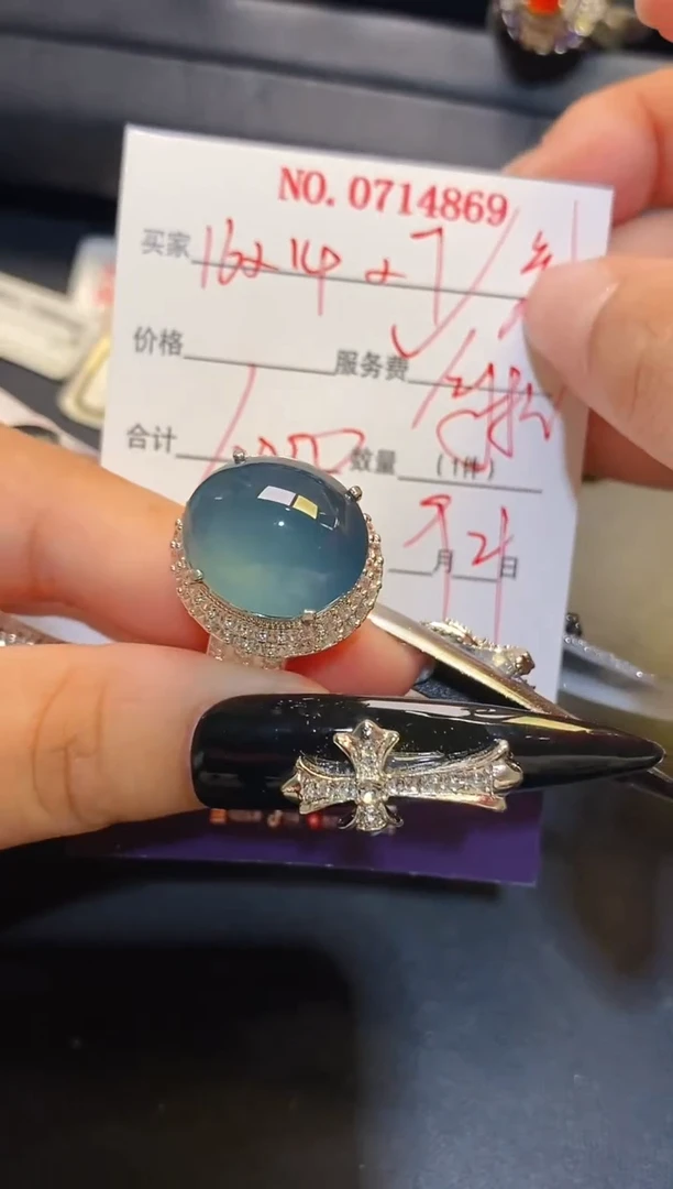 未镶嵌翡翠耳饰美*宝铜托