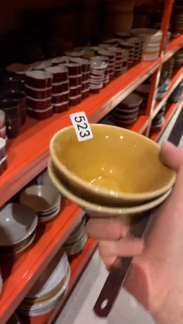 餐具在***口523  蜜色斗笠碗2个