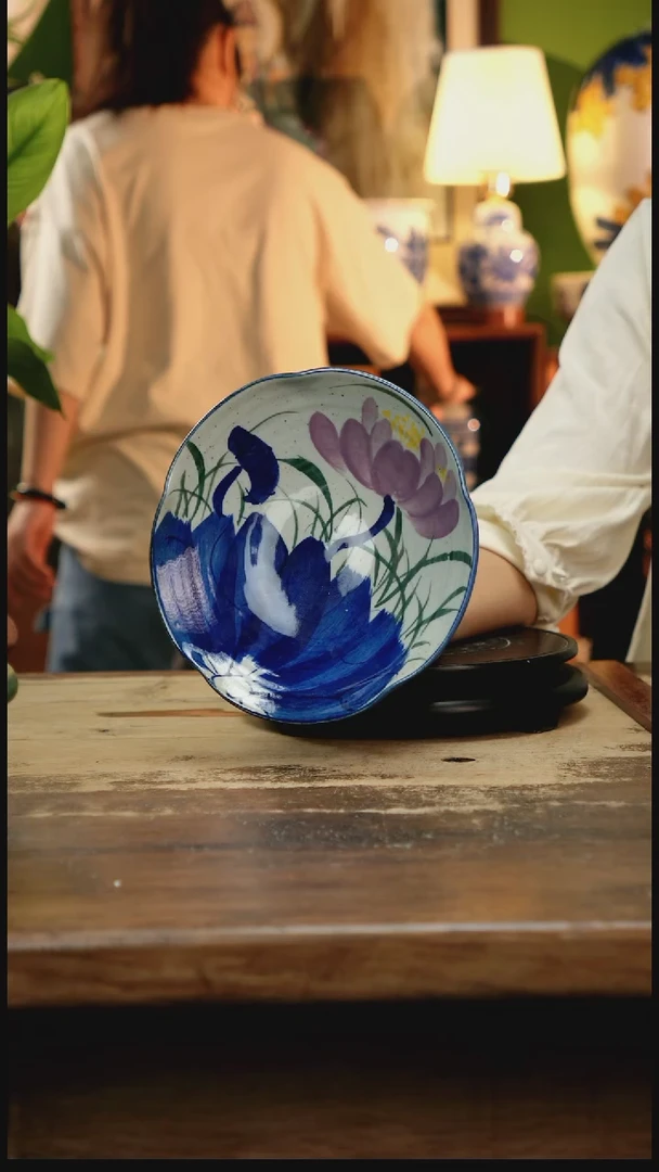 摆件 景德镇纯手工釉下彩精品花瓶