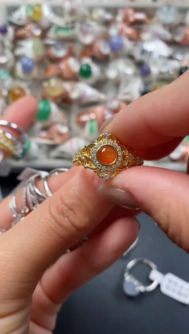 银S925镶嵌戒指翡翠3333333+1