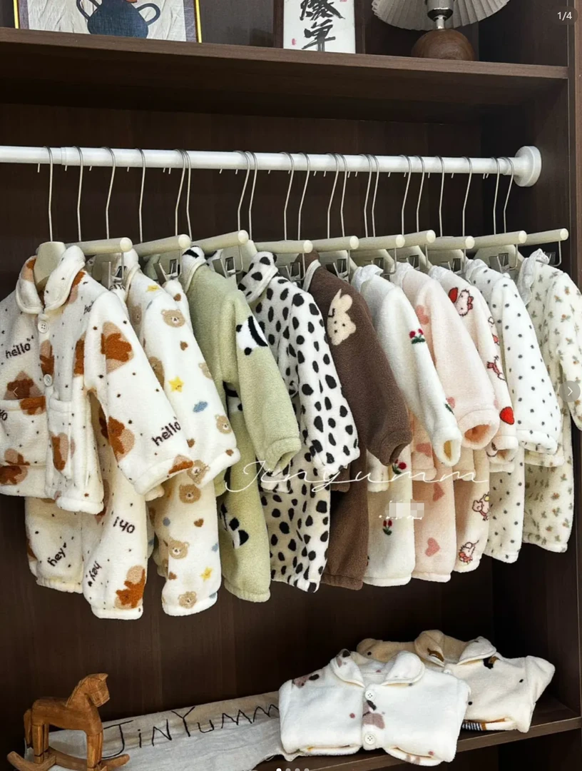 【292】实体品牌冬款加绒家居服套装-棕色小熊