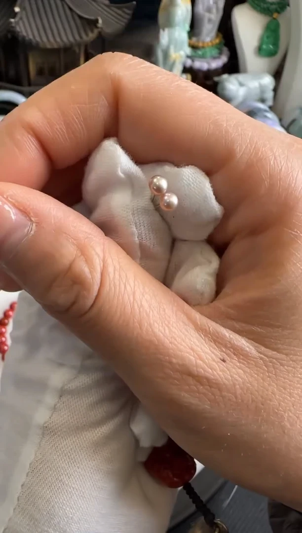 【闪购商品】淡水珍珠耳饰银S925镶嵌耳饰