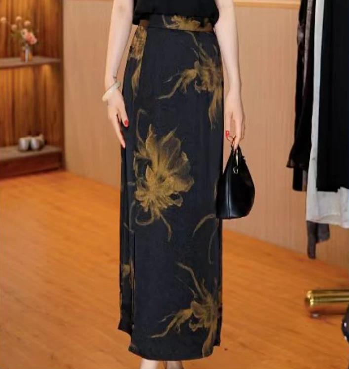 7226-3【繁花】女士半身裙