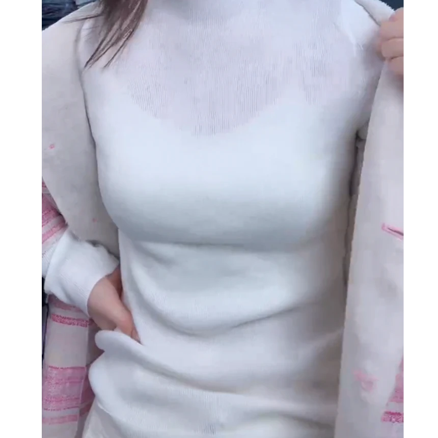 2636 长袖墨绿女显瘦针织毛针织衫常规圆领豆蔻黑色春夏