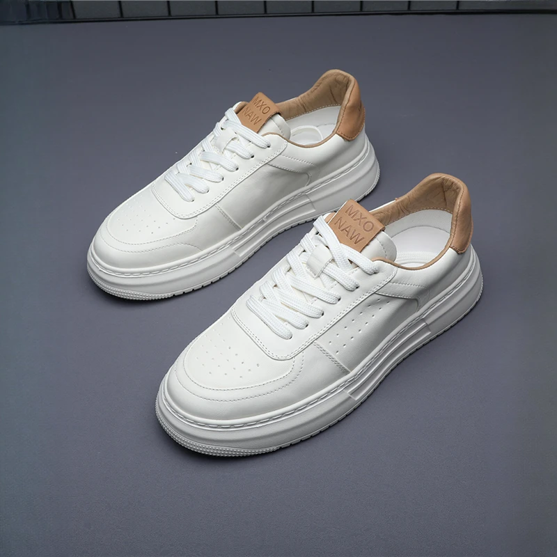 Louis Fordea/路易弗狄小白鞋男轻质厚底休闲鞋男士简约运动鞋男