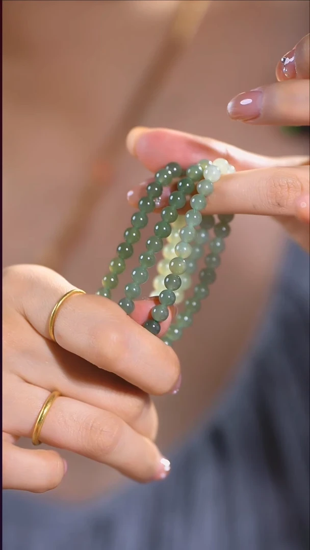 未镶嵌手串和田玉和田渐变单圈