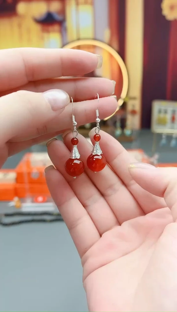 未镶嵌耳钉玛瑙/玉髓713