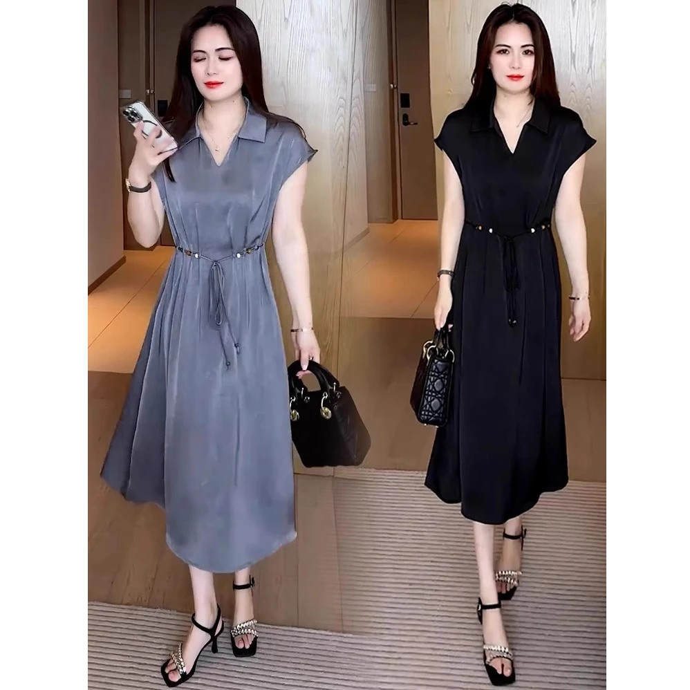 法式连衣裙女夏季2025新款裙子今年流行爆款超好看独特漂亮掐腰裙