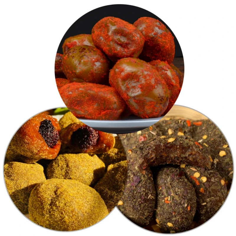 套餐：酸枣梅100克+苏叶酱果100克+辣味酸枣粒100克