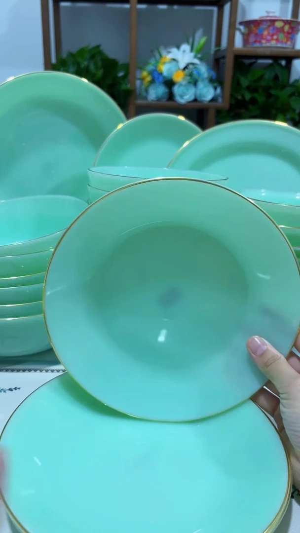 瓷 8英寸深盘10个  玉瓷【贝美】