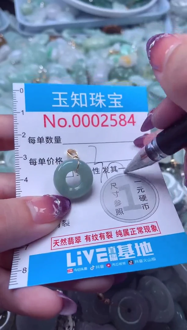 翡翠未镶嵌吊坠(不含链)2584