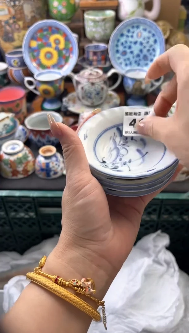 瓷片喔*酱418号六六工艺品瓷器