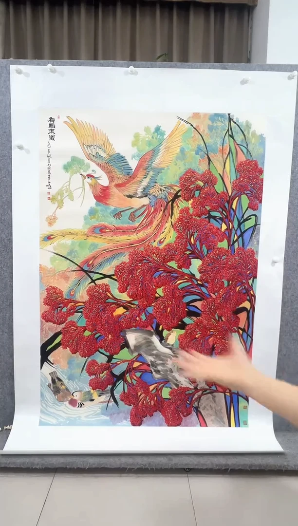 国画李子鹏-25平尺-国画作品-紫