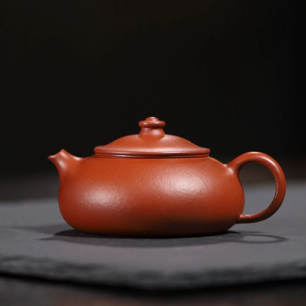 【龙山朱泥•小寒江】宜兴原矿朱泥寒江全手工精工而制纯手工红泥