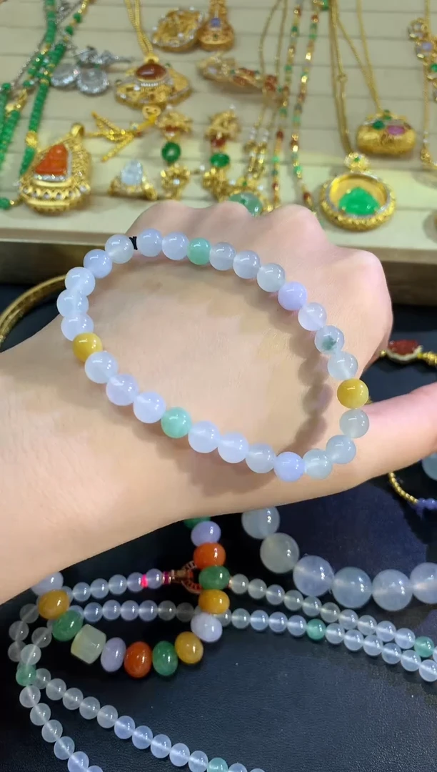 未镶嵌手串翡翠手串|1400+70