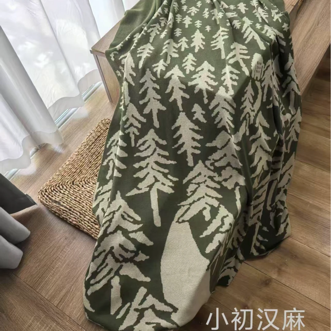 【针织汉麻毯】森林双层21支合股针织柔软舒适盖毯