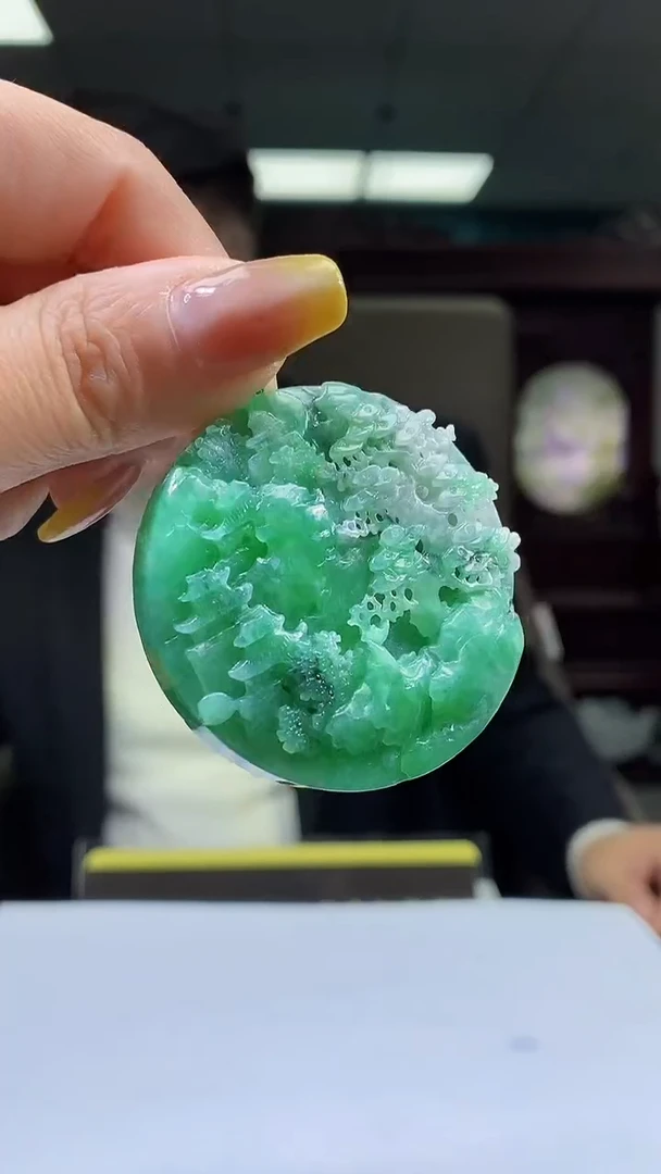 未镶嵌定制翡翠05/1214/W/多样性发其一件/山水