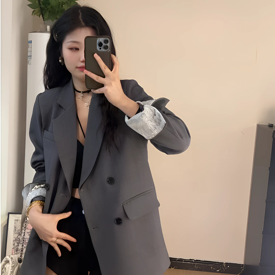 高级感西装外套女小个子2025春季新款韩版宽松休闲西服