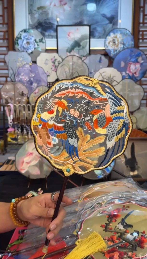 扇子纯手工苏绣团扇