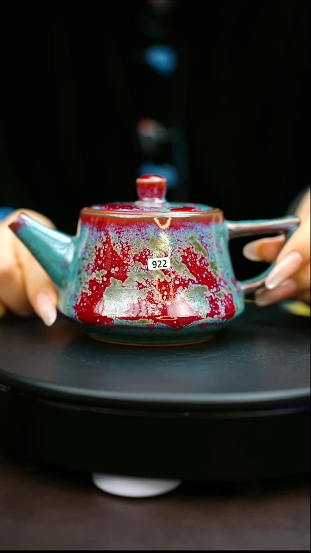 922#原矿钧瓷炉钧釉景兰壶