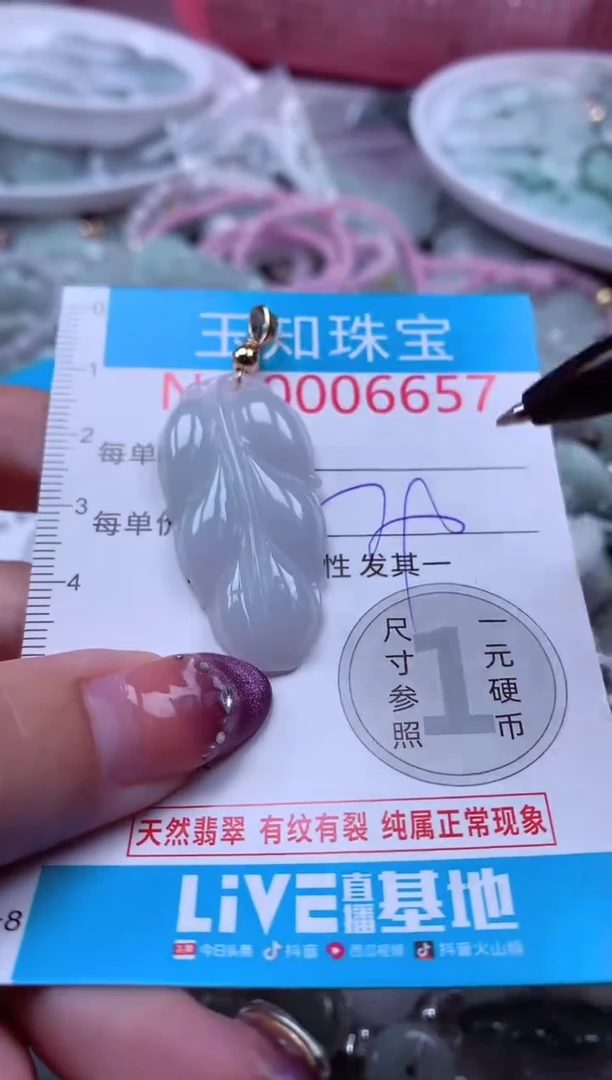 翡翠未镶嵌吊坠(不含链)6657