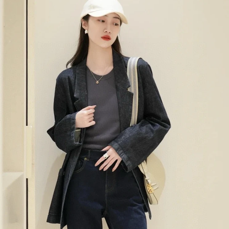 显瘦气质百搭秋冬女士牛仔衣-4003