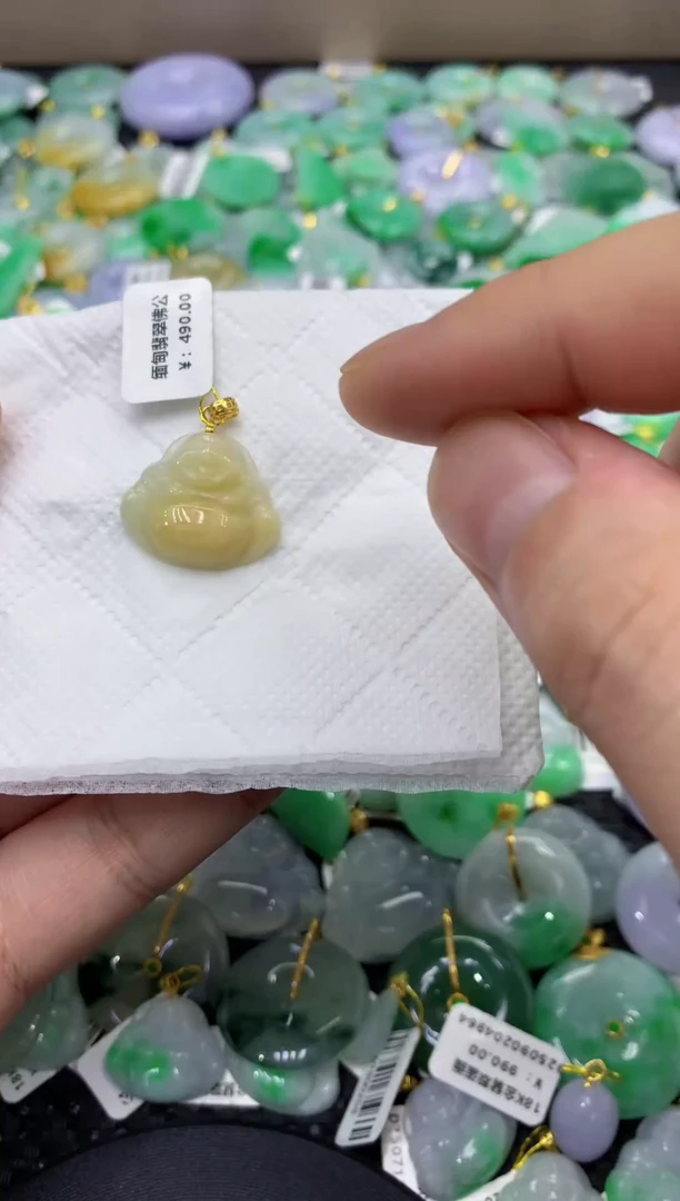 颈饰未镶嵌翡翠天然缅甸翡翠A货