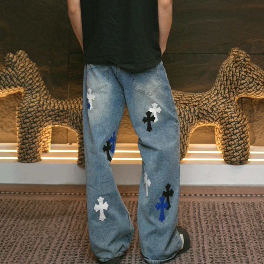 【圆创专属】-K3741-3号链接-新款潮流休闲牛仔裤