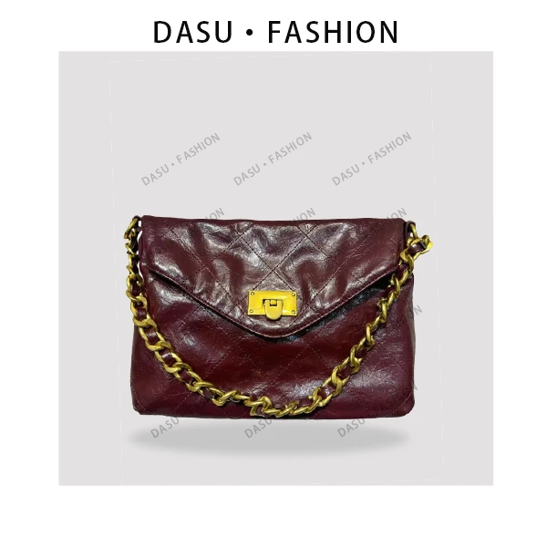 【苏总专属】QYX-9633-拉菲红女士时尚潮流气质小众腋下包斜挎包