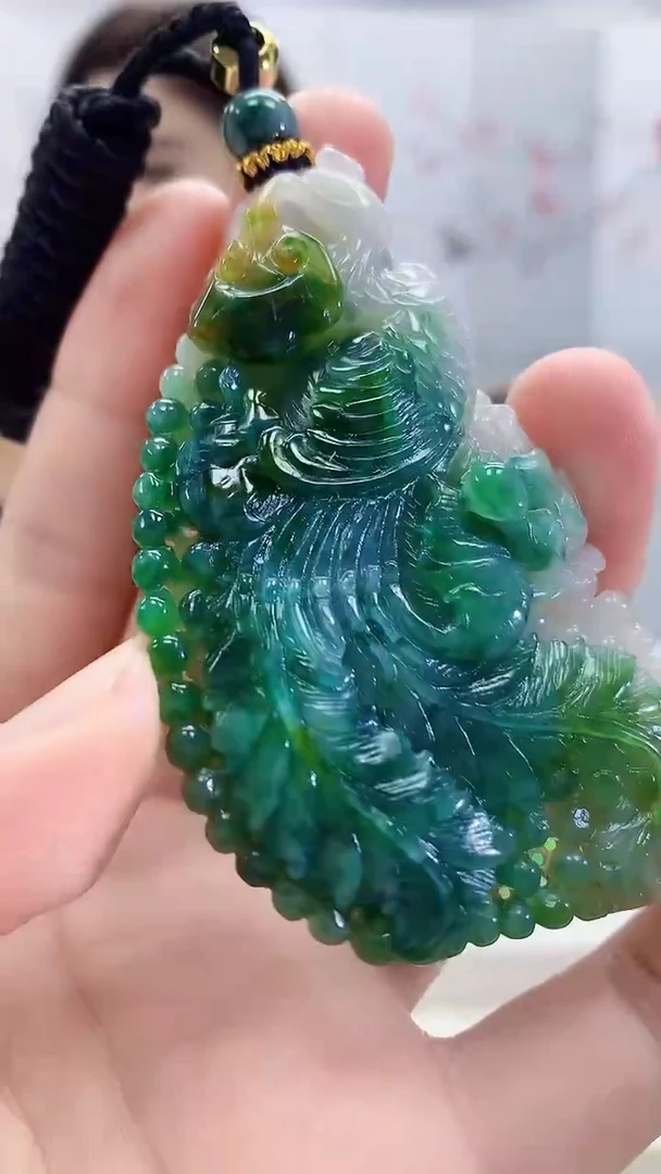 定制翡翠未镶嵌雨***…4829bb-毛货挂件
