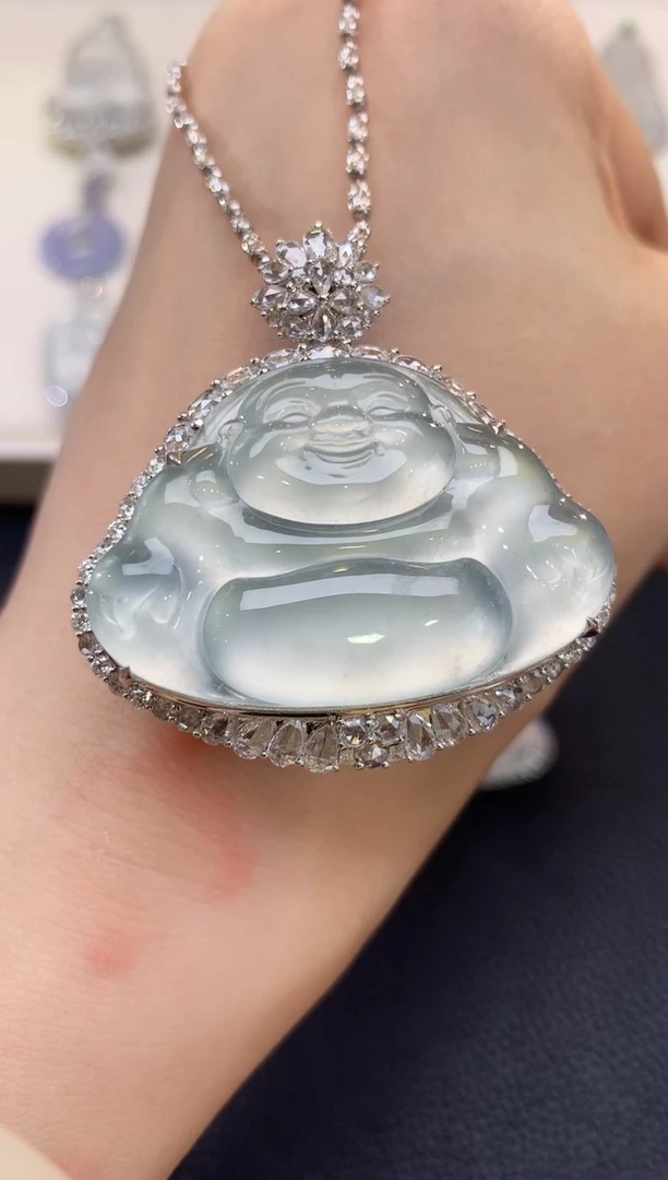 翡翠18K金镶嵌吊坠(不含链)m**ib128