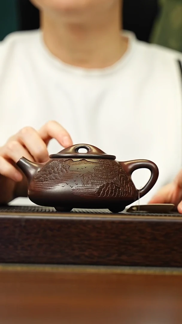 茶壶紫砂宜兴原矿 手工 紫砂壶容量320CC