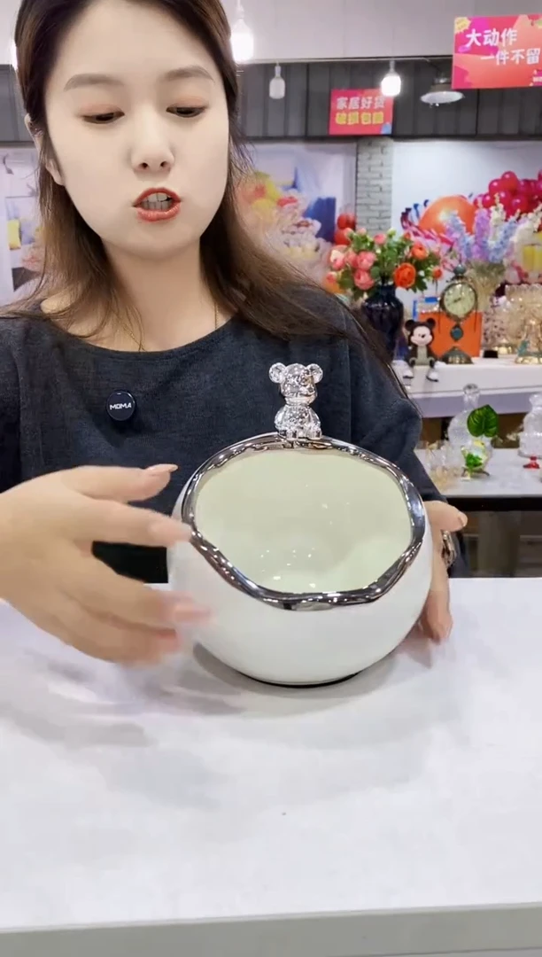 小熊陶瓷钥匙收纳