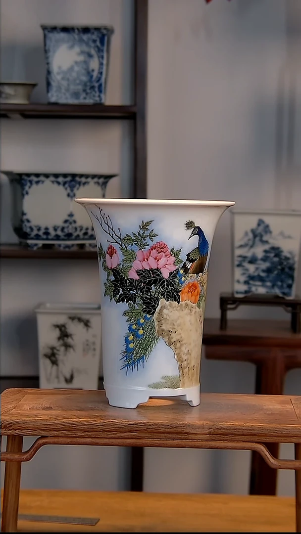 景德镇陶瓷手工花盆